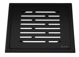 Lattiakaivonkansi Smedbo Outline FB506 Mattamusta 20 x 20 cm