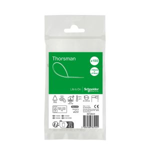 Nippuside Schneider Electric Thorsman 100 x 2,5 mm kirkas 100 kpl/pkt