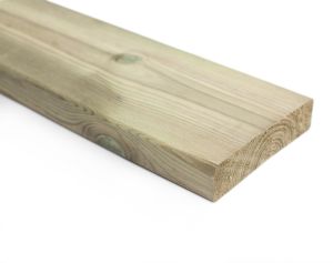 Kyllästetty mänty AB 28 x 145 mm höylätty SHP vihreä