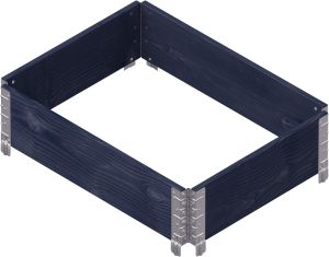 Lavakaulus 80 x 60 x 20 cm musta
