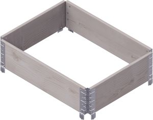 Lavakaulus 80 x 60 x 20 cm harmaa