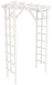 Puutarhaportti 210 x140 x 69 cm valkoinen