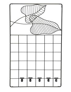 Muistitaulu 4living Leaf musta 38 x 60 cm