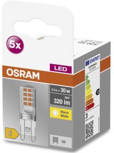 LED-lamppu Osram G9 2,6 W 2700 K 5-pack