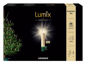 Langaton Kuusenkynttilä Krinner Lumix SuperLight valkoinen 6 kpl