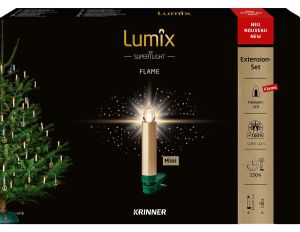 Langaton Kuusenkynttilä Krinner Lumix SuperLight Flame kulta 6 kpl