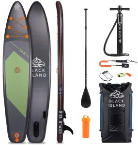 SUP-lauta paketti Black Island EXPLR 12&#039;6