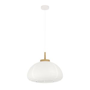 Riippuvalaisin Eglo Summerhill puu/valkoinen Ø 55 cm