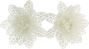 Filigraanikukka 10 cm 2 kpl valkoinen