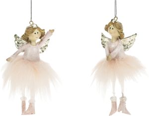 Joulukoriste prinsessaenkeli 10 cm pinkki lajitelma