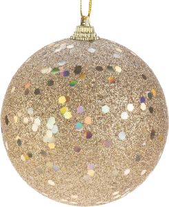 Joulupallo 8 cm kullanruskea