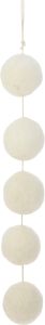 Joulukoriste huopapallonaru 30 cm valkoinen