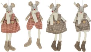 Joulukoriste ruutuhiiri 17 cm lajitelma