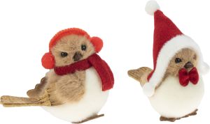 Joulukoriste pikkulintu hatulla 10 cm lajitelma