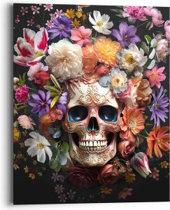 Sisustustaulu Reinders Floral Skull 40 x 50 cm