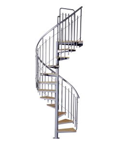 Kierreporras Atrium Solo Vertical metalli/pyökki 120 cm, eri värejä