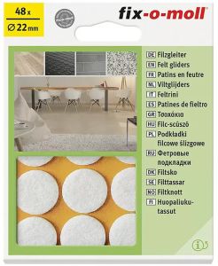Huopatassu Fix-o-moll 22 mm valkoinen 48 kpl