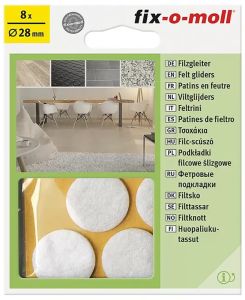 Huopatassu Fix-o-moll 28 mm valkoinen 8 kpl
