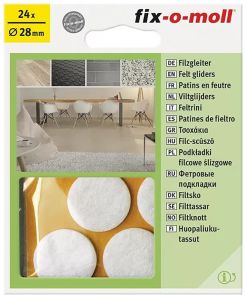 Huopatassu Fix-o-moll 28 mm valkoinen 24 kpl
