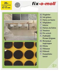 Huopatassu Fix-o-moll 17 mm ruskea 20 kpl