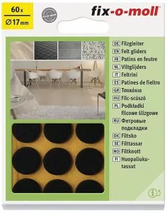 Huopatassu Fix-o-moll 17 mm ruskea 60 kpl