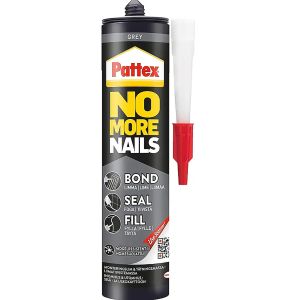 Liimatiivistemassa Pattex No More Nails Bond-Seal-Fill harmaa 280 ml