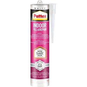 Akryylimassa Pattex Indoor Fill&amp;Repair valkoinen 280 ml
