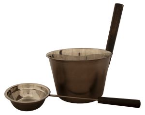 Teräskiulu ja -kauha Emendo tummanharmaa 4 l