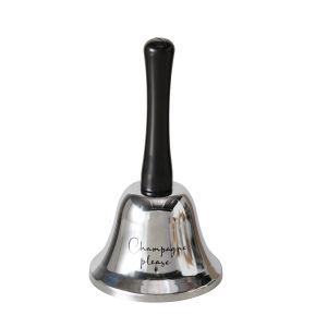 Kello Boltze &quot;Champagne please&quot; musta/hopea Ø 7,5 x 13,5 cm