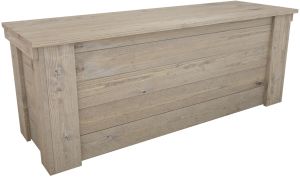 Puuarkku 40 x 45 x 120 cm vaaleanharmaa