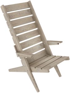 Puutarhatuoli 90 x 69 x 113 cm vaaleanharmaa