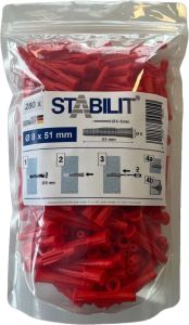Tulppa Stabilit 8 x 51 mm 280 kpl