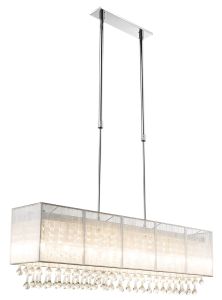 Riippuvalaisin Globo Sierra kromi 120 x 90 cm