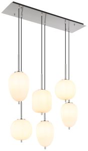 Riippuvalaisin Globo Blacky I 6-os nikkeli/opaalilasi