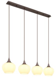 Riippuvalaisin Globo Maxy 4-os kahvi/opaalilasi 100 cm