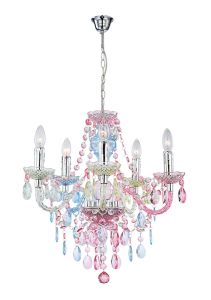 Riippuvalaisin Globo Nevada 5-os värikäs Ø 51 cm