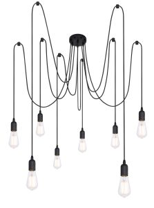 Riippuvalaisin Globo Oliver 8-os musta Ø 15 cm