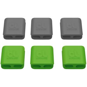 Kaapelikiinnike Bluelounge S vihreä/harmaa 6 kpl