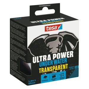Ultra Power Under Water Transparent tesa® korjausteippi 1,5 m x 50 mm