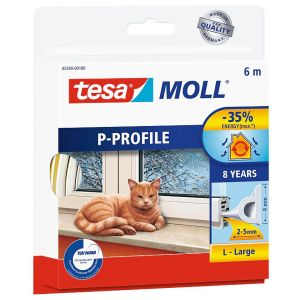 Ikkunatiiviste tesamoll® P-profiili valkoinen 6 m x 9 mm x 5,5 mm
