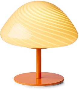 Pöytävalaisin Halo Design Mini Mush opaali Oranssi