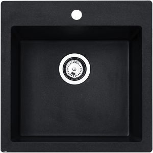 Keittiöallas Aqualine Atos musta 50 x 50 cm