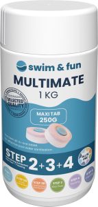 Yhdistelmätabletti Multimate Swim&amp;Fun uima-altaalle 1 kg