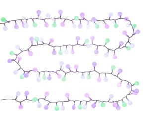 LED-valosarja Airam Bebe 100-os monivärinen 200 cm Roosa Nauha
