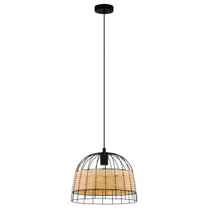 Riippuvalaisin Eglo Anwick musta/rottinki Ø 37 cm