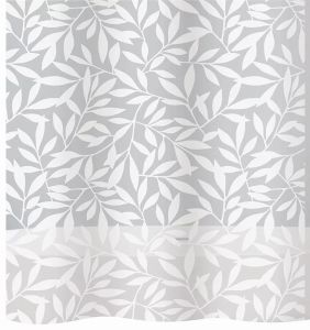Suihkuverho Diaqua Peva Leaf harmaa/valkoinen 180 x 200 cm