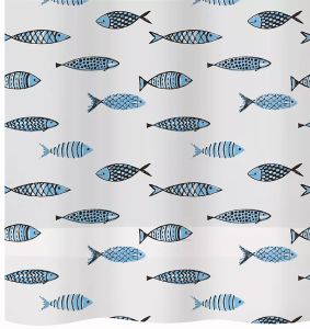 Suihkuverho Diaqua Peva Fish 180 x 200 cm