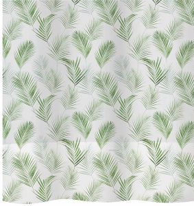 Suihkuverho Diaqua Peva Palmito vihreä/valkoinen 180 x 200 cm
