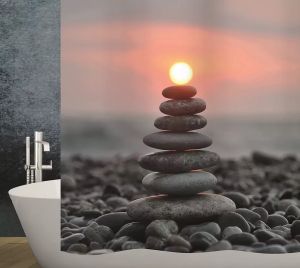Tekstiilisuihkuverho Diaqua Zen, useita kokovaihtoehtoja