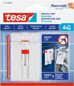 Säädettävä tarranaula laatoille Tesa 4 kg 2 kpl